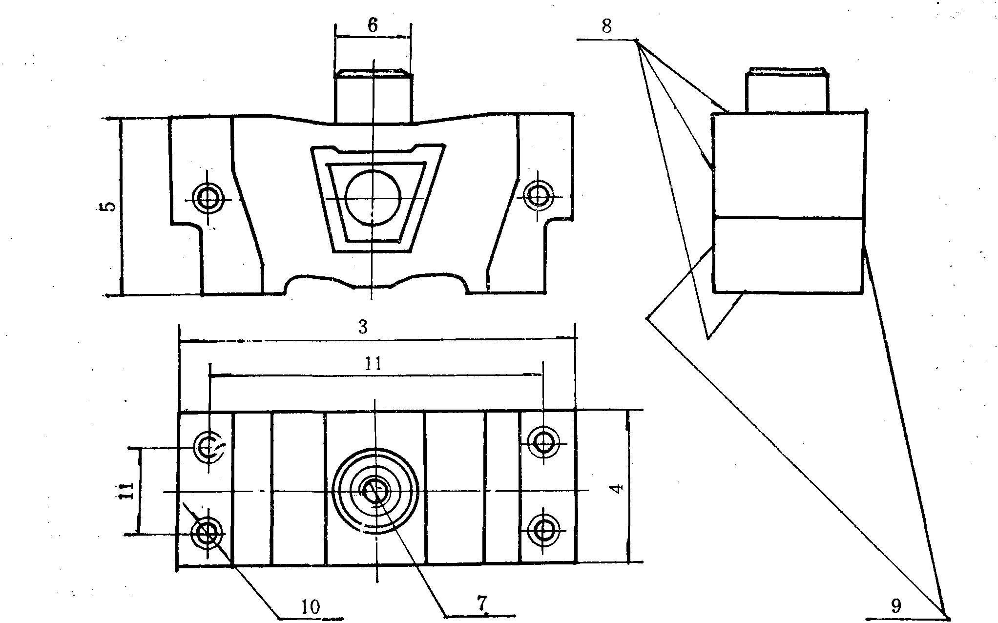 1.2 發(fā)動(dòng)機(jī)后懸置膠墊總成(圖2)